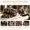 Decorative Button Flat Top Hat Vintage Style Leopard Print Cap Casual Newsboy Beret Hat  Party