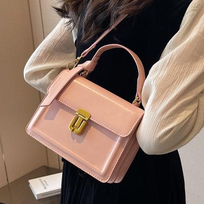 Bolsas femininas quadradas de verão, bolsas de ombro de alta qualidade em PU, bolsas crossbody, bolsas mensageiro simples e combinantes para meninas