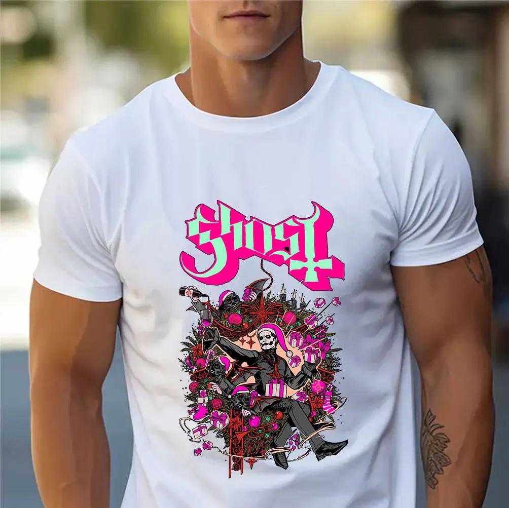 Unisex and WoUnisex's Vintage Anime Graphic T-shirt, Pop  Character Shirt, Ghost Band, Printed, Street Clothing, Fashion, 1T