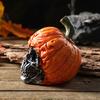 Yousheng Skeleton Pumpkin Ornaments, Resin Durable Halloween Decorations, Retro Dark Style Table Decor, for Party Window