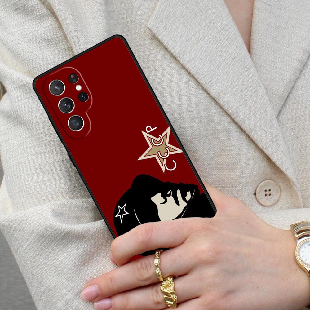 Soviet Union USSR Flag PRINT Cell Phone Case for Samsung Galaxy S26 Ultra S25 S24 S23 S22 S21 S20 Note10 Cover