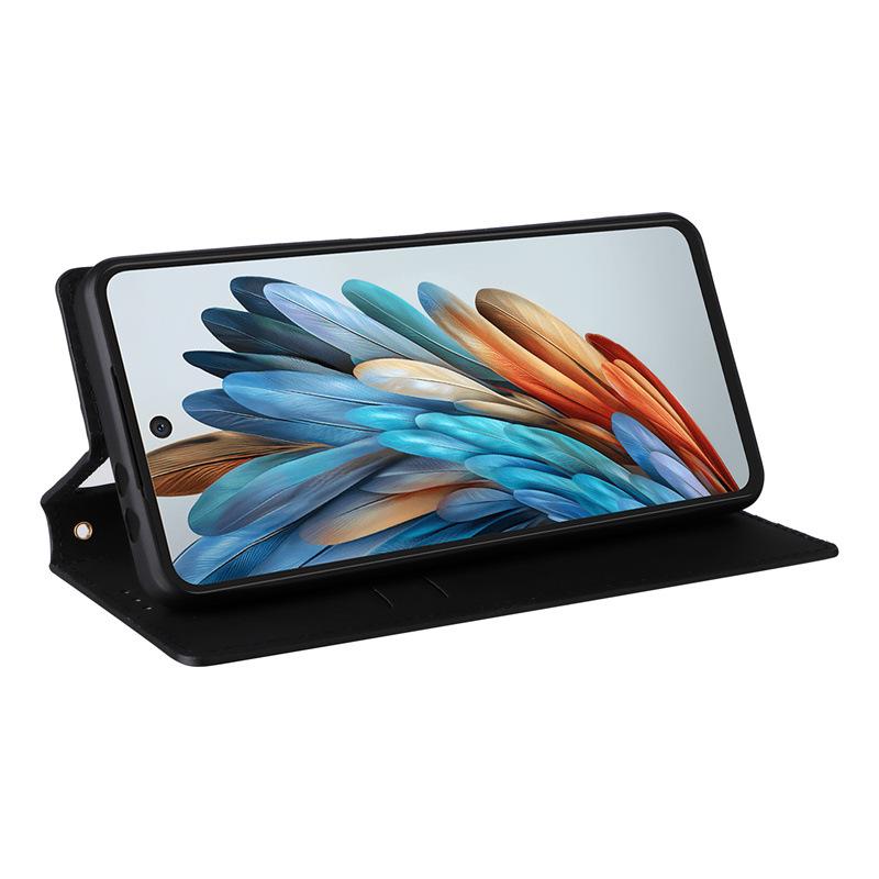 ZTE Nubia Musik Handyhülle mit Kartenfach: Leder mit 3D-Textur, Magnetischer Klappdeckel