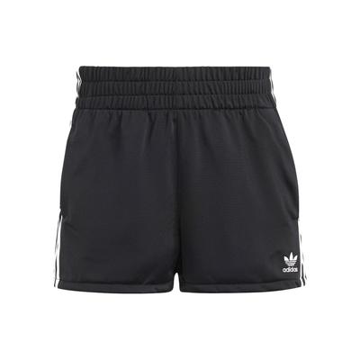 Shorts de Sport Taille Haute Élastiques à Rayures Latérales avec Imprimé Logo Trèfle Originals Bas Femme Noir IB7426