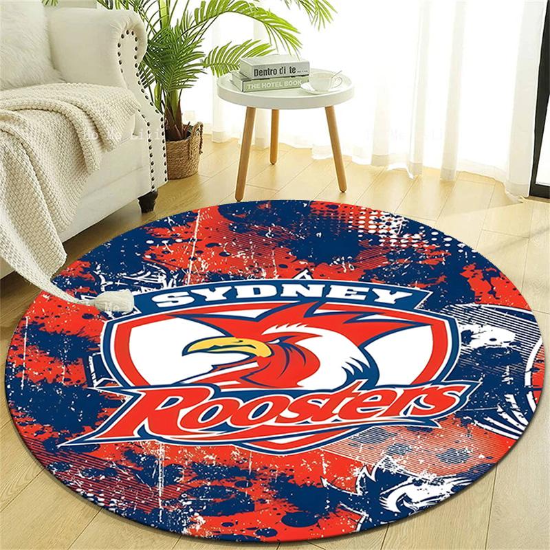 1 Stück Fußballmannschaft (23) Design Bedruckter Bereich Runder Teppich für Schlafzimmer Wohnzimmer Heimdekoration Teppiche Matte Rutschfeste Matte Teppich für das Bett