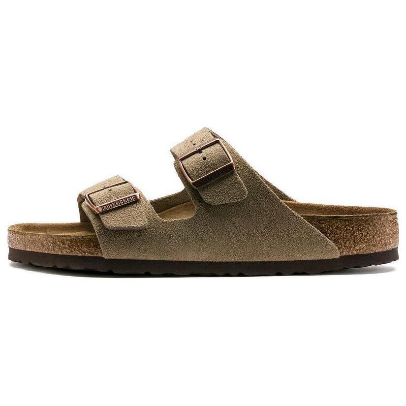 Birkenstock Arizona Soft Footbed Slide Slippers Unisex Taupe Regular 0951301 39 серо-коричневый
