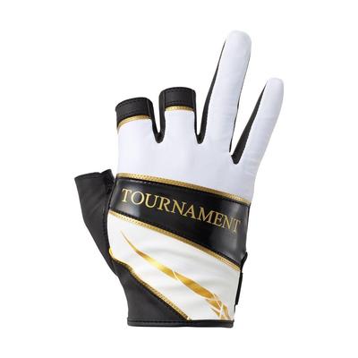 Daiwa Handschuhe Turniergröße L, 3-teiliger Schnitt, DG-1225T, Weiß,
