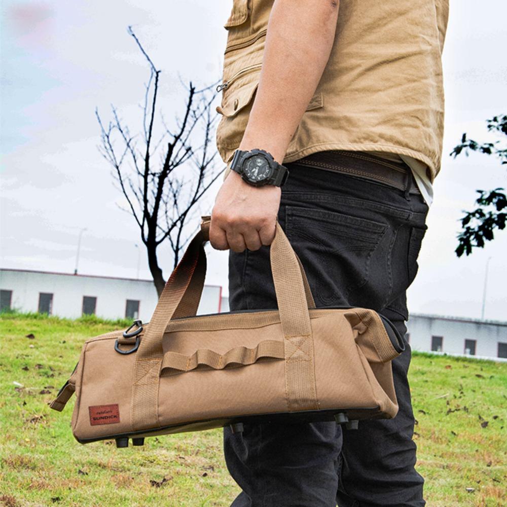 Large Capacity Wide Mouth Tool Bag Waterproof Gear Storage Bag Durable Camping Tool Bag  Camping