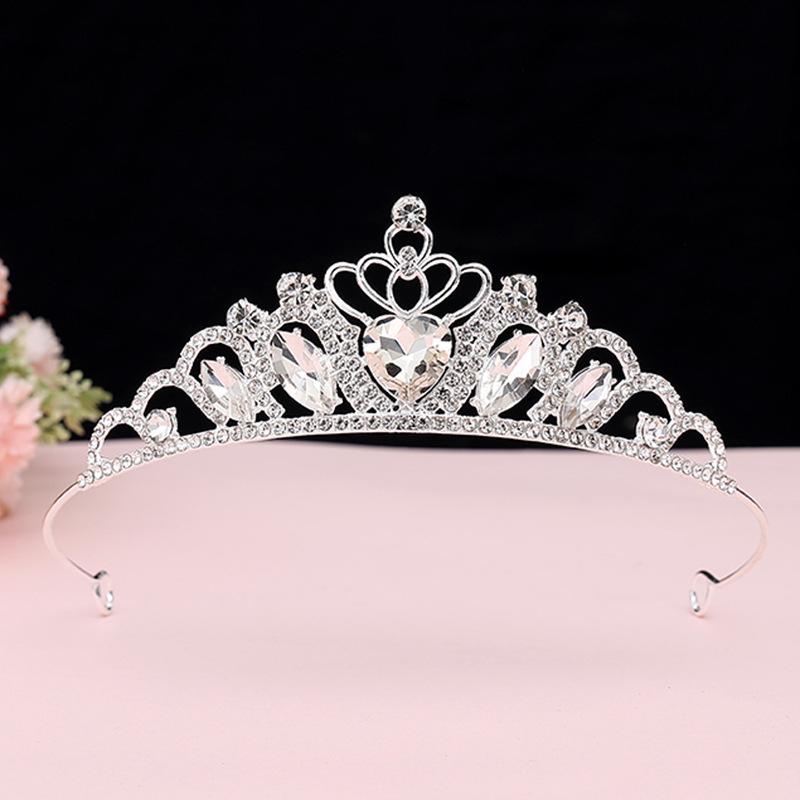 Children's Crown Hair Accessories  Cute Princesses Girls  Water Diamond King Crown Hair Bands Birthday Gifts for Girls Baby Headbands and Headwear
