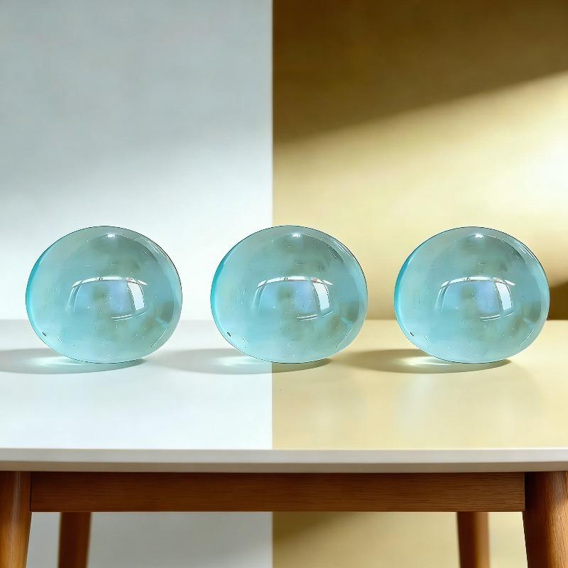 Mochi @Blue Maltose Squishy Toy Cute Anti Stress Fidget Toy Soft Simulated Bule Transparent Ball Quick-rebound Decompression Toy