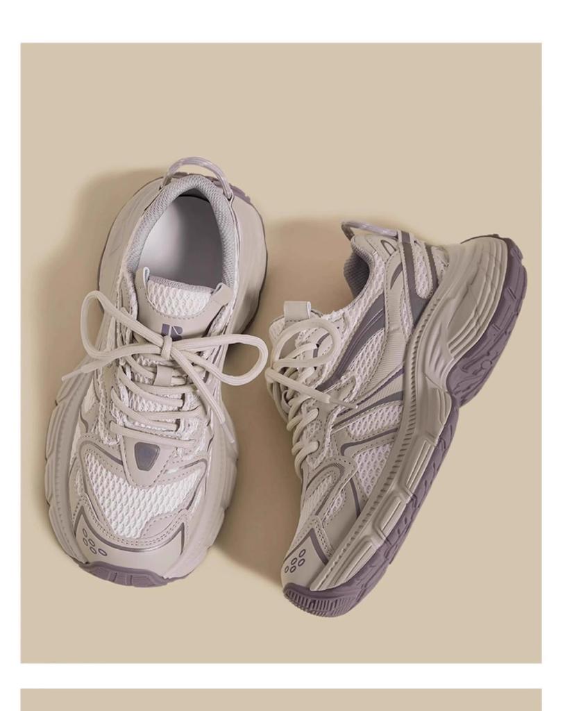 2025 Fall Girls' Sneakers: Versatile Mesh Dad Shoes for Big Kids