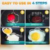 New Stainless Steel Fried Egg Mold Heart Pancake Circle Shape Fried Egg Shaper Kitchen Tools Accessories Egg Tool Bento Art