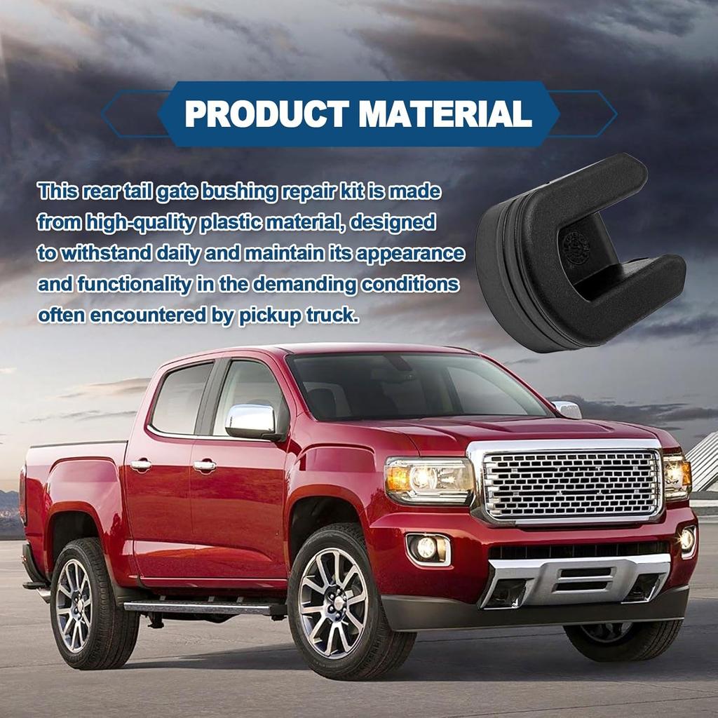 2PCS Tailgate Bushing Compatible with 2014- Chevy Silverado 1500 2500HD 3500HD Colorado, GMC Sierra 1500 2500 HD 3500 HD Canyon, For Tail Gate Hinge,