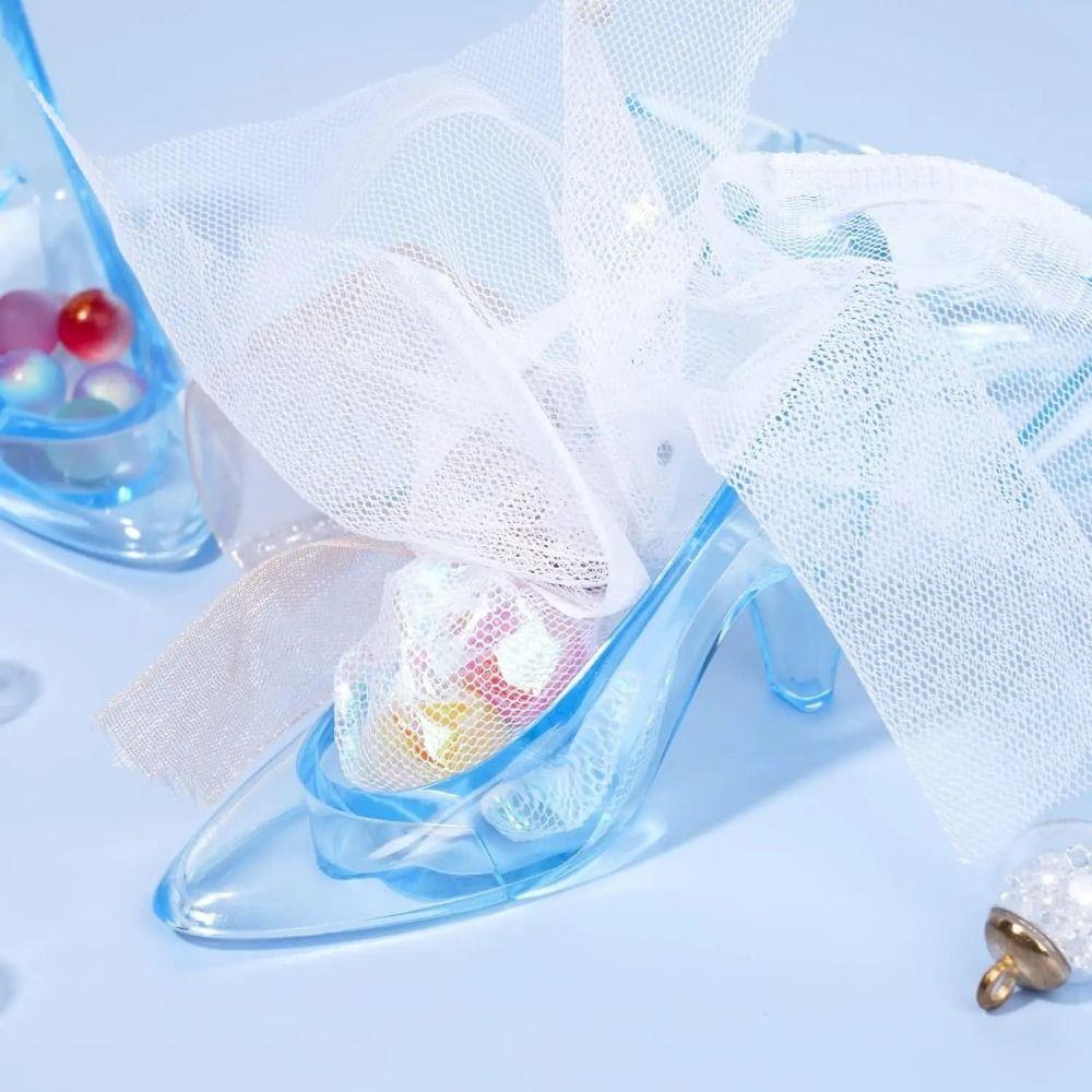 12PCS Creative Princess Slippers 3.5 Inch Crystal Shoes New Mini Cinderella Slippers