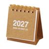 Tragbarer Schreibtischkalender für das Büro, Mini-Schreibtisch 2026-2027, Okt. 2026 bis Dez. 2027, Aufstellbarer Klappkalender, Kleiner funktionaler Planungskalender, 14