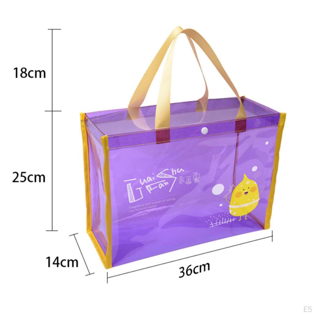 Beach Tote Bag, Clear Waterproof Bag Lightweight Travel Duffle Sand Toys Organizer for Boating