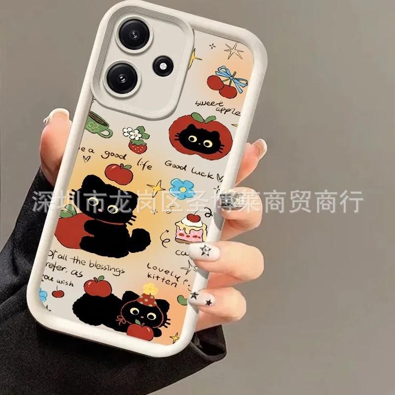 Cat Apple Is Suitable for Samsung S24 Mobile Phone Case S25ULTRA All-inclusive S23 Anti-drop S26 Emery NOTE20