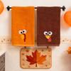 Yousheng Thanksgiving Turkey Towel Embroidered Turkey Hand Towel Absorbent Bathroom Kitchen Towel for Home Farmhouse Thanksgiving Decoration