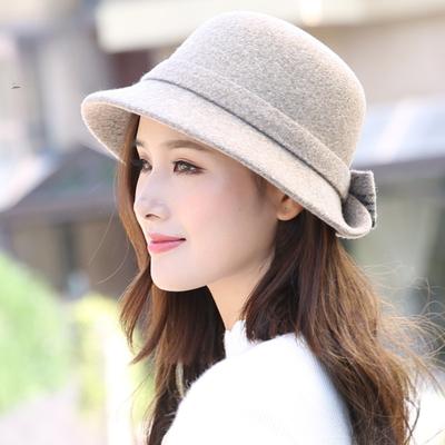 Korean Wool Basin Hat Women Autumn Winter Hats Warm Wool Hat Ladies