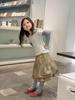 2026 Autumn Girls' Retro Cartoon Long Sleeve Fake Two-Piece Casual T-Shirt