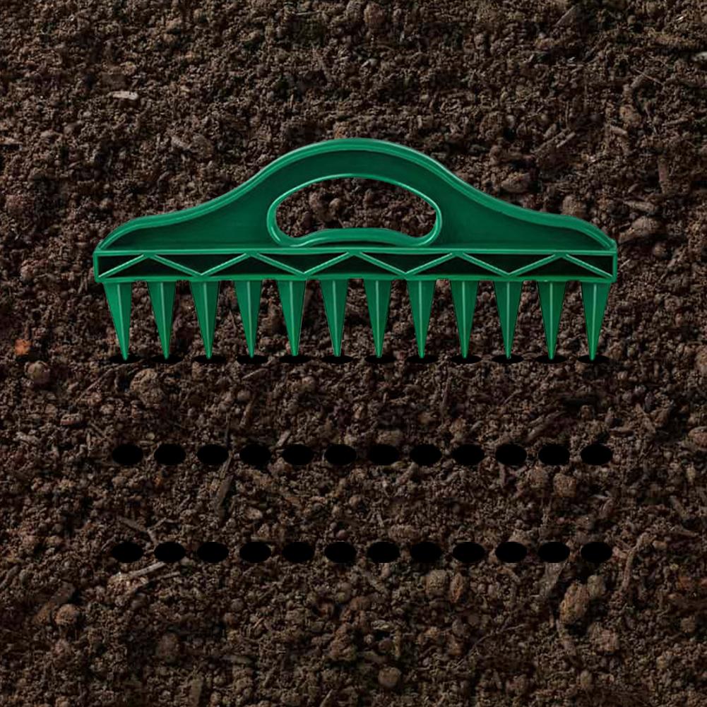 1-3Set 12 Holes Soil Digger Planter with Seedling Extractor Garden Seed Spacer Tool Garden Seeder Seeding Puncher for Garden