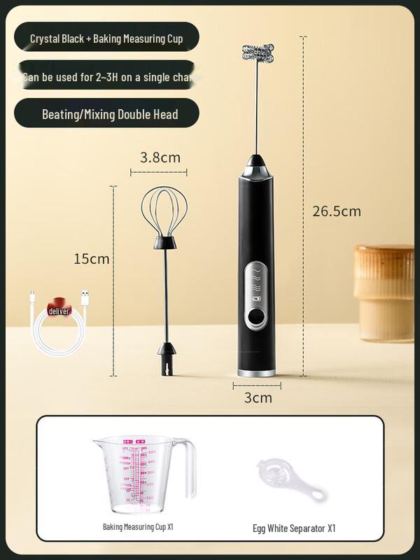 Zhaoran Mini Wireless Electric Egg Beater & Milk Frother