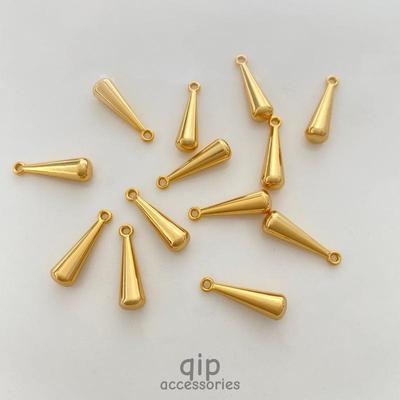 Kupferbeschichtete 18 Karat Gold Tropfen Charm Anhänger Kette für DIY Schmuck
