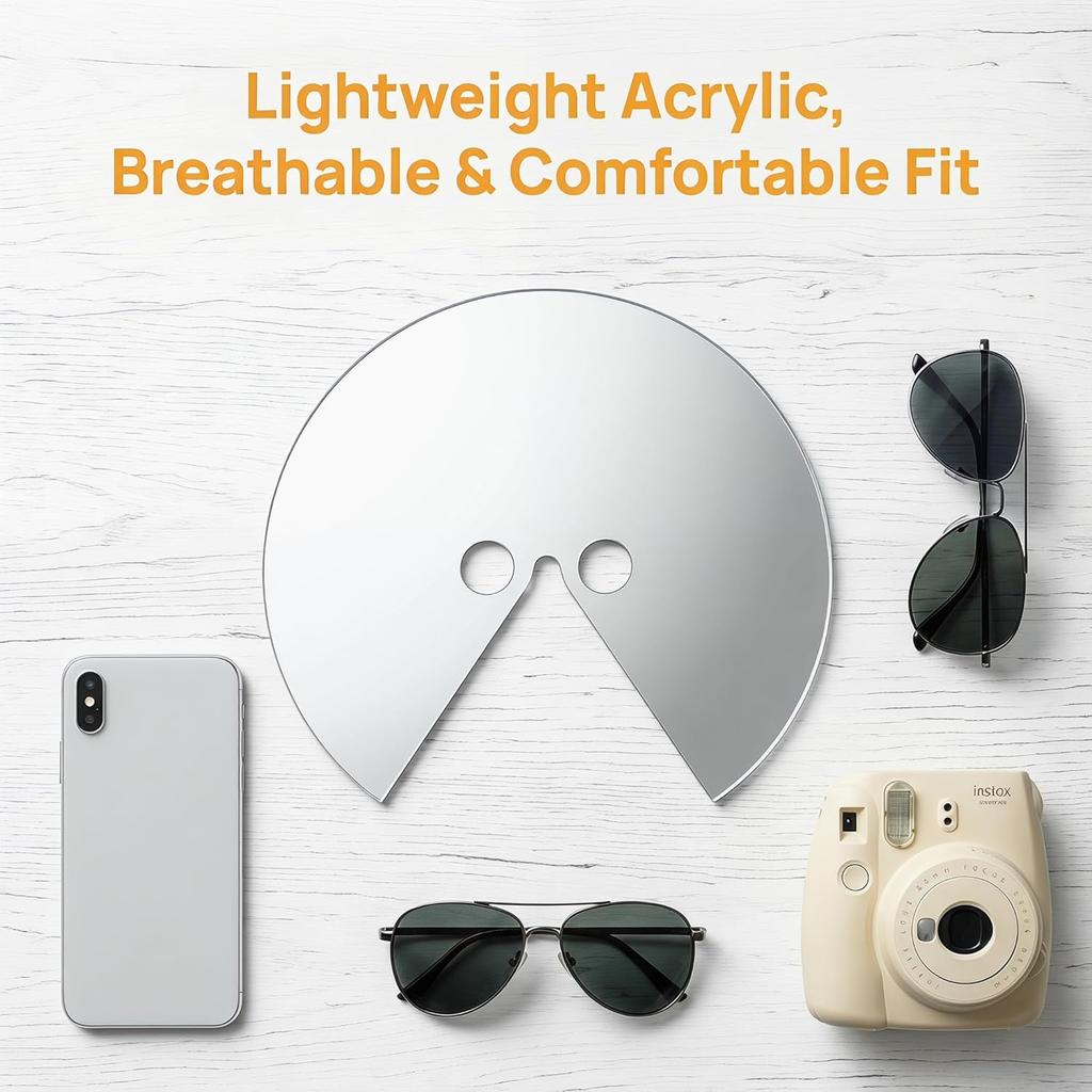 Maschera a specchio con effetto illusorio, accessorio riflettente per scherzi, contenuti per social media e fotografia creativa, maschera leggera.