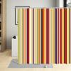 Geometric Lines Shower Curtain Colorful Stripe Printing Waterproof Bathroom Decor Polyester Fabric Curtains With 12 Pcs Hooks