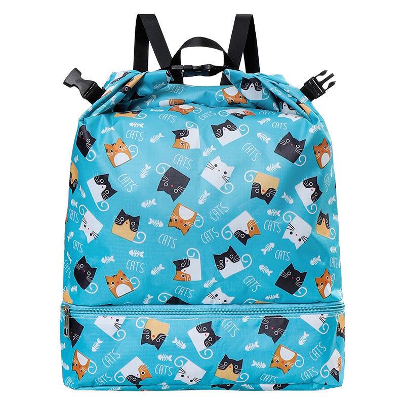 Children's Waterproof Swim Bag with Dry/Wet Separation, Portable Hot Spring Wash Backpack