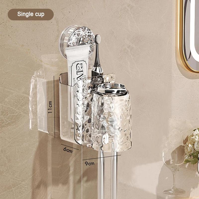 

Настенная стойка для хранения зубных щеток для ванной комнаты, неперфорированная, на присосках, набор стаканов для мытья, хранение в ванной комнате, мужские туфли fermal, Ecoco uv L