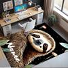 Custom Name Sloth Printed Carpet,Rug for Office Chair Living Room Bedroom Kitchen Room Decor Gifts.