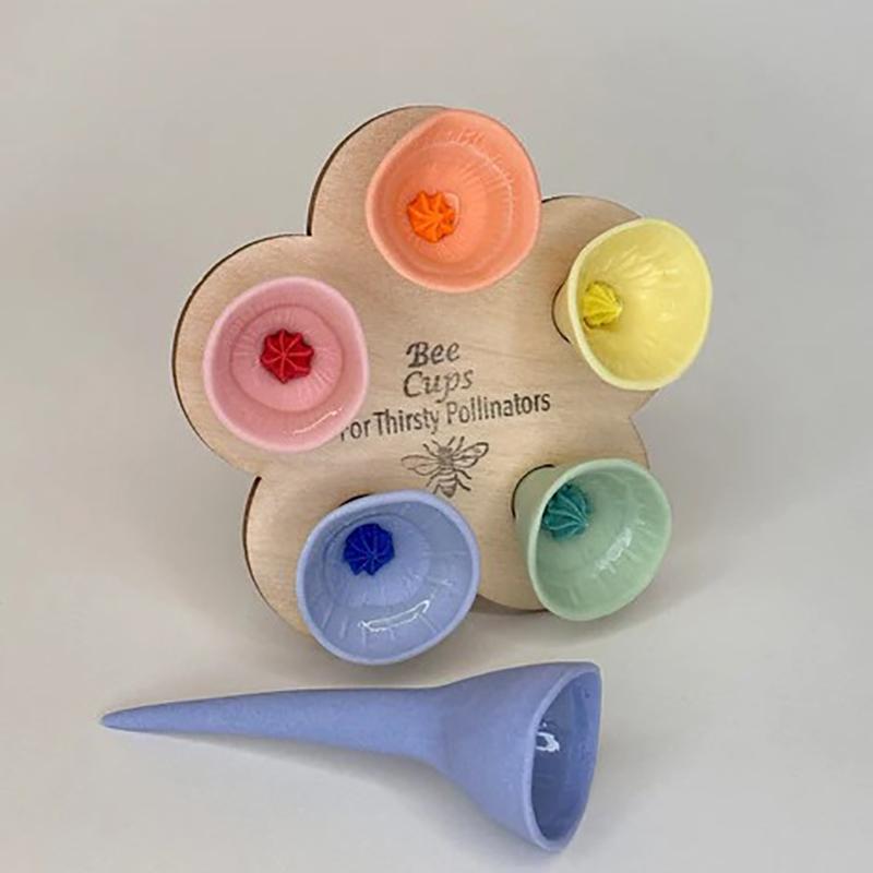 

5Pcs Bee Insect Drinking Cup Garden Balcony Bee Insect Colourful Drinking Cup