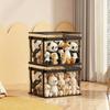 Book Storage Bag Transparent Visible With Zipper Handle Organizer Bag Multifunctional Dustproof Large Capacity Moisture