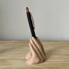 Solid Base Pen Holder Funny Hand Gesture for Desk, 3D Printed Creative Novelty Pencil Stand, Desktop Organizer Office Accessories Desk