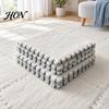 Easy Installation Rugs Plush Puzzle Floor Mat, Interlocking Carpet Tile, Anti Slip EVA Foam Jigsaw Protective Mats for Kids Rug Squares Bedroom
