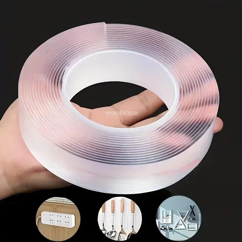 5m 10m Double Contact Nano Tape Powerful Extra Strong Sided Adhesive for Kitchen and Bathroom Waterproof and Cleanable Tool