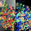 100/300/500Pcs Glow In The Dark Pebbles Resin Luminous Stones For Landscape Garden Paths Potted Plants Parks Aquarium Decoration