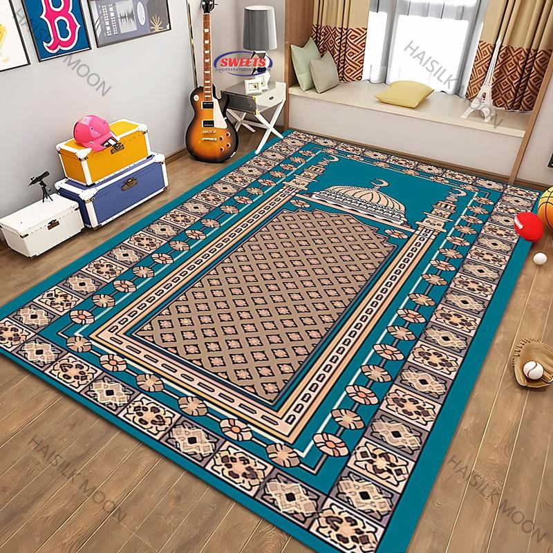 17 Style Islam Prayer Rug for Muslim Ramadan Soft Man Prayer Mat Portable Kids Bedroom Carpet Daily Prayer Mat Eid Al-Fitr Gifts