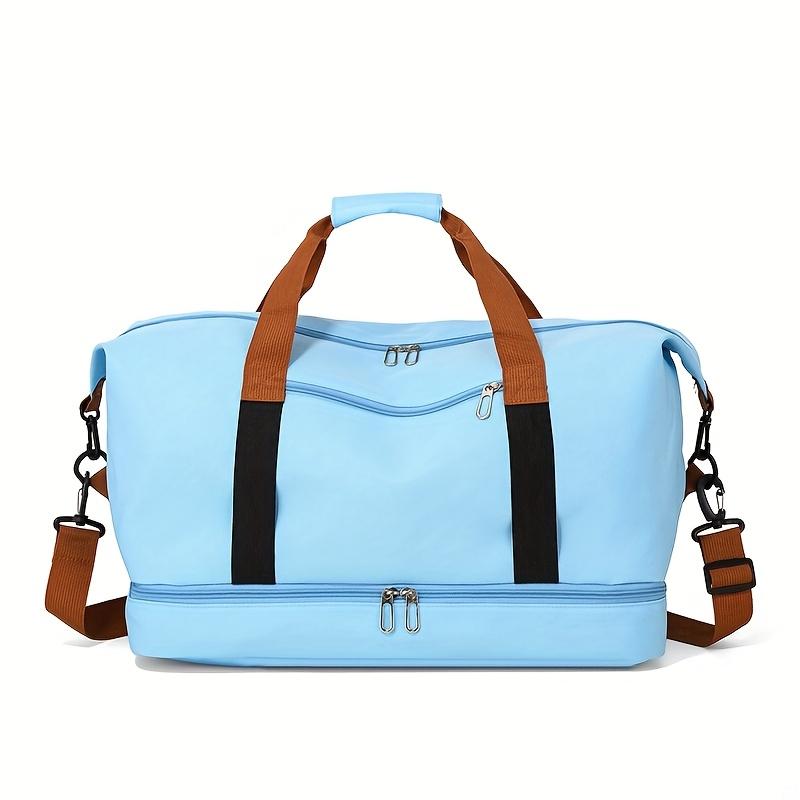 Large Capacity Versatile Travel Bag with Shoe Compartment - Durable Oxford Fabric, Portable Sports Gym Storage Bag, Weekender Overnight Bag