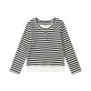 LUSON Girls' Korean Style Fake Two-Piece Long Sleeve T-shirt