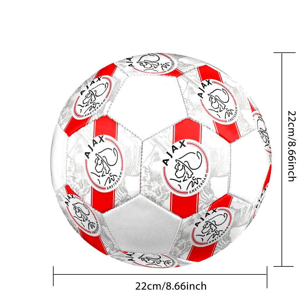 1PC AFC Ajax Poster Size 5 Soccer Ball PrahaIndoor Soccer Ball Colorful All Ages Machine Stitched PVC Competition Ready Durable High-Bounce