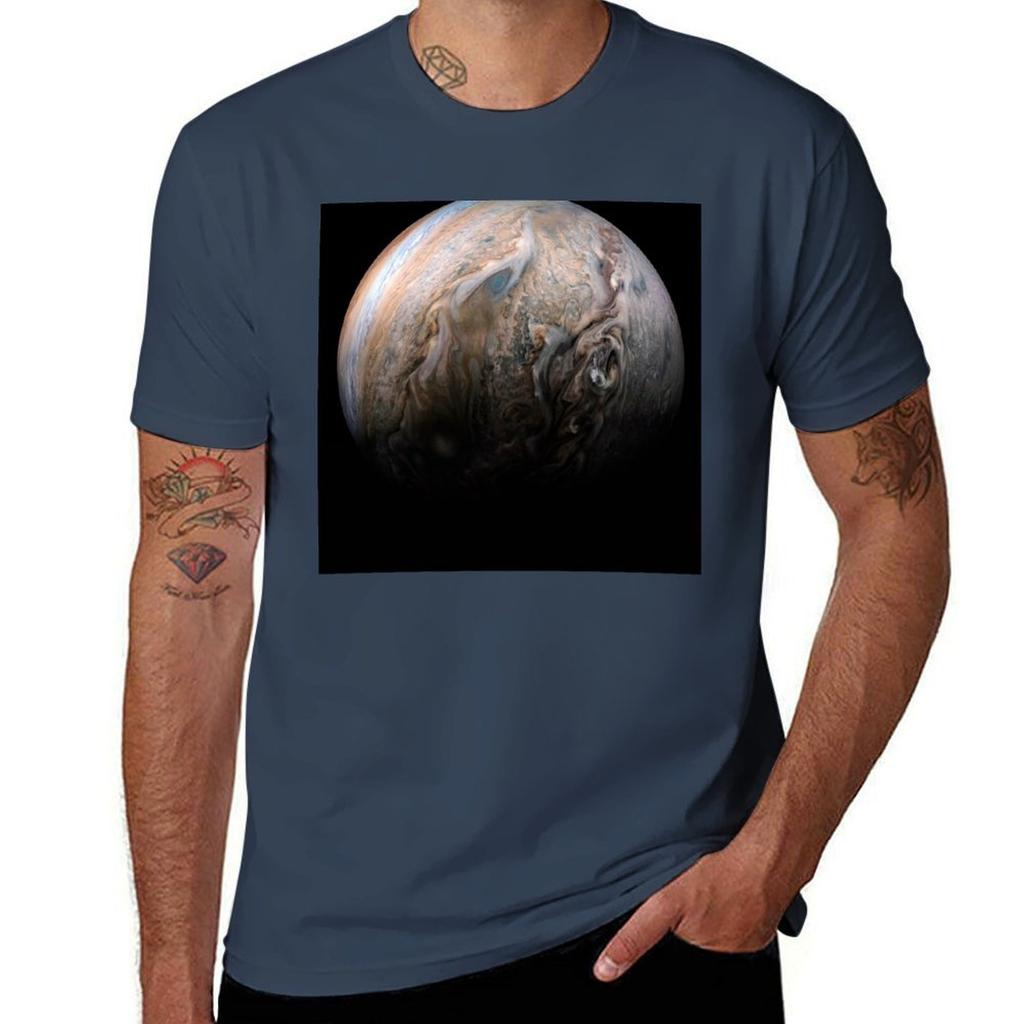 Jupiters Stormy Northern Hemisphere Jovian Jet Stream Detail Tshirt Plus Size Loose Fit Tshirt