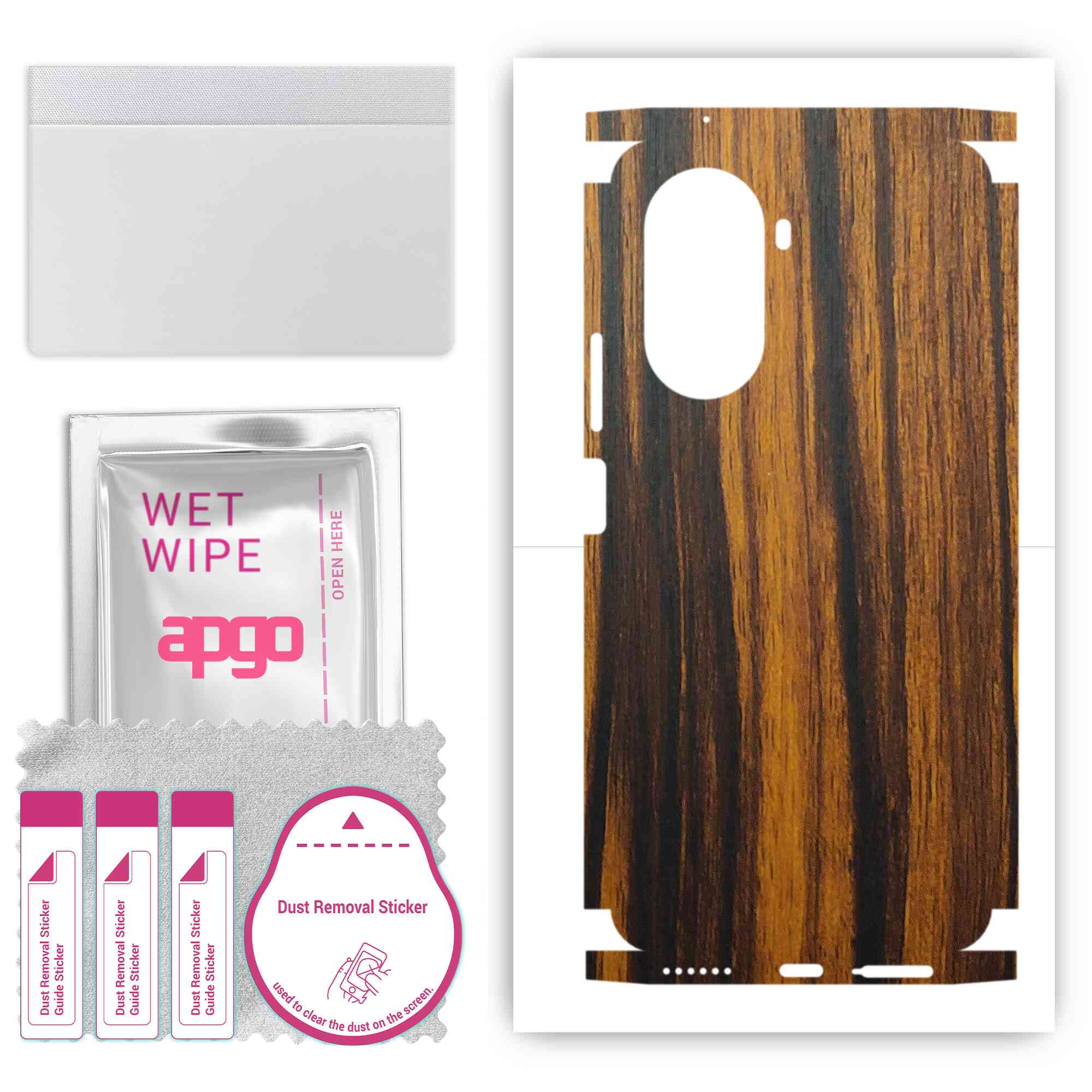 

apgo Protective Skin Sticker for the back+sides compatible with Huawei Nova 10 SE, Full Wrap Film, Foil, Vinyl - Pattern Tigerwood