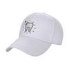 Fashion Dental Clinic Wall Face Decoration Dental Offices D Curved Brim Baseball Cap Structured Fit Hats For Unisex