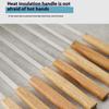 8Pcs Stainless Steels Wide Flat Skewers 17inch Long Kabob Skewers with Wood Handle BBQ Barbecue Skewers Flat Stick