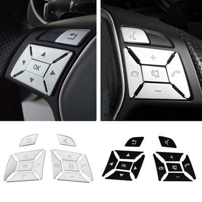Lenkrad-Knopfschalter-Trim-Abdeckungsaufkleber, passend für Mercedes Benz ABCE ML GL CLA GLA GLK SL SLK Klasse W176 W246 W212