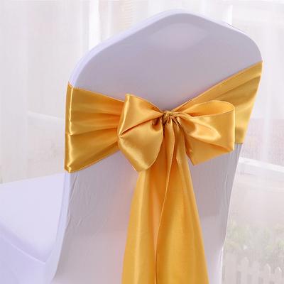 Pack of 10 17x275 Cm Satin Chair Sashes Wedding Chair Bows Chair Ribbons Fitting Birthday Party Anniversary Bridal Baby Shower Chair Decorations
