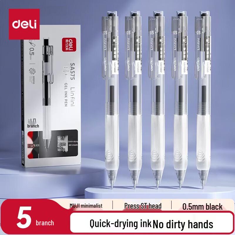 Deli Ret retractable 0.5mm Gel Pen