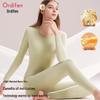 Odifen Women's Seamless Thermal Underwear Set - Camellia Oil Antibacterial
