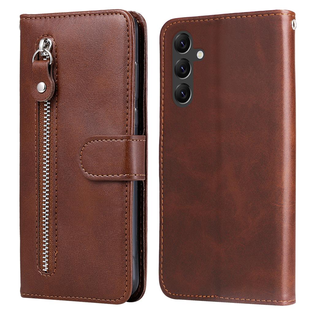 For Samsung Galaxy A15 4G Case Zipper Pocket Wallet PU Leather Phone Cover